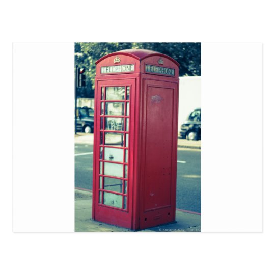 Red London Telephone Box Postcard