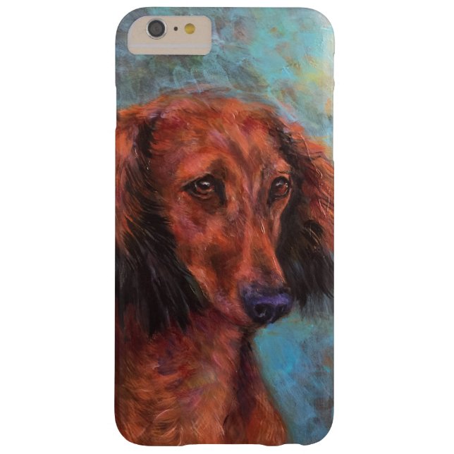 Red long haired dachshund Case-Mate iPhone case (Back)