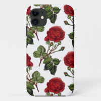 Red Long Stem Rose Pattern