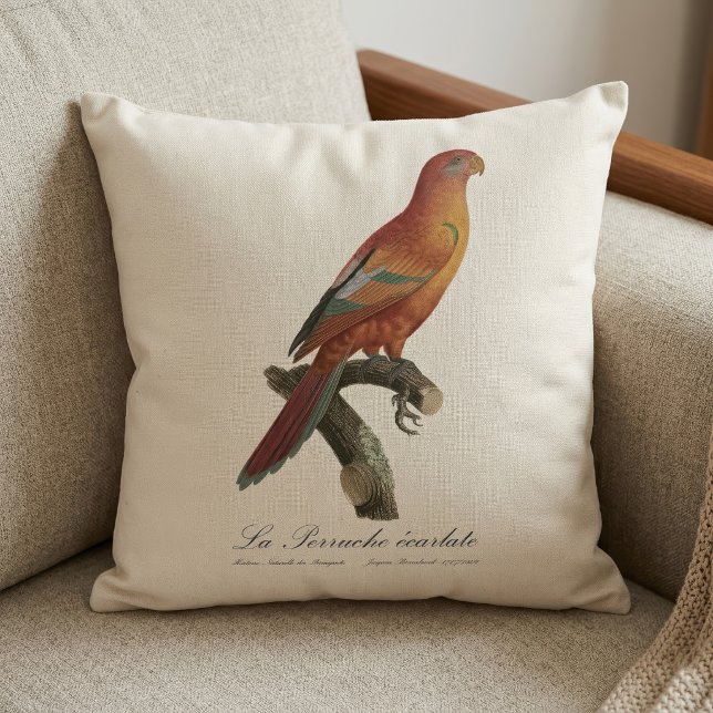 Red Lory or Eos Bornea, Trichoglossus borneus Cushion (Red Lory or Eos Bornea, Trichoglossus borneus. Throw Pillow)