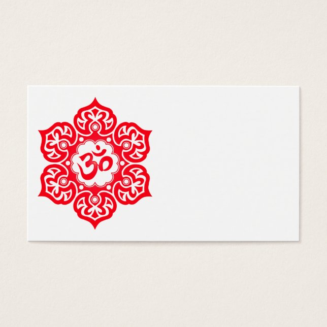 Red Lotus Flower Om (Front)