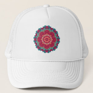 Red Lotus Mandala Trucker Hat