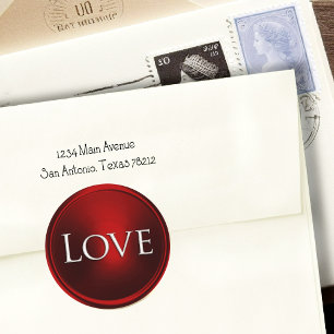 Red Love Envelope Seal
