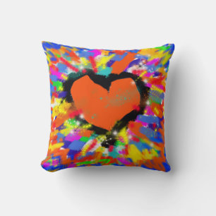 red love heart cushion