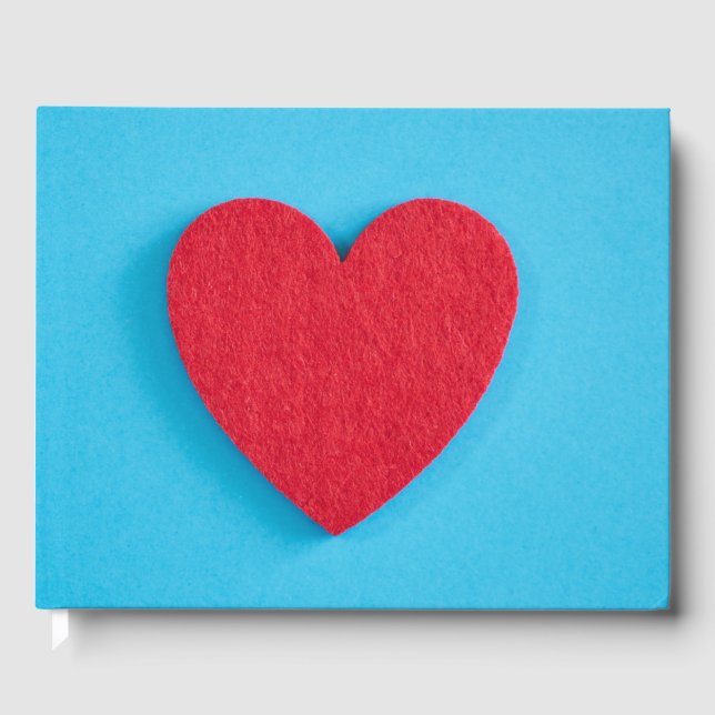 Red Love Heart Guest Book (Front)