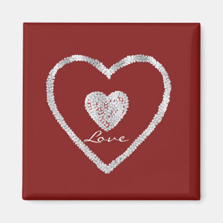 Red Love Heart III Magnet