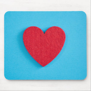 Red Love Heart Mouse Pad
