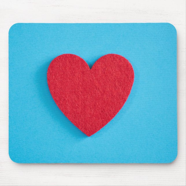 Red Love Heart Mouse Pad (Front)