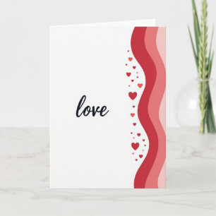 Red Love Hearts Card