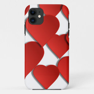 Red Love Hearts iPhone 11 Case
