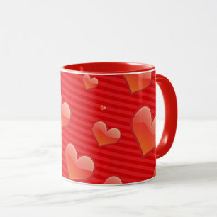 Red Love Hearts Mug