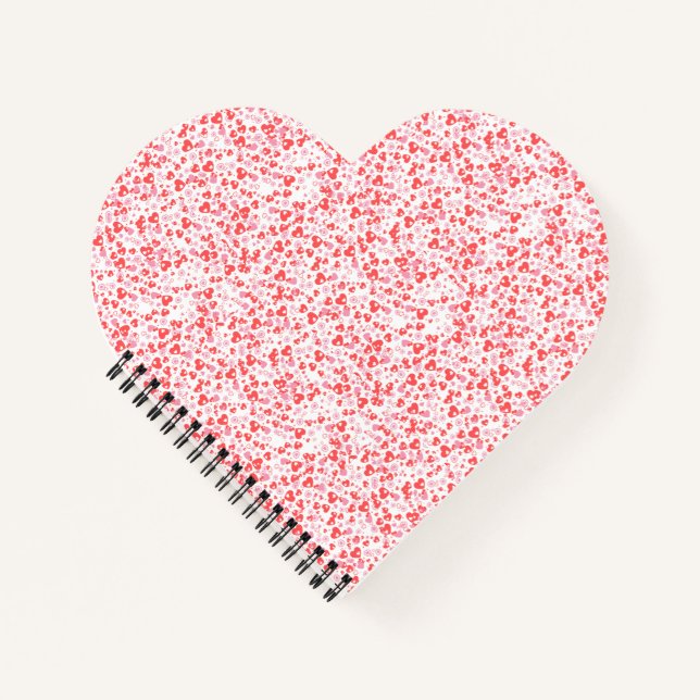 Red Love Hearts – Valentine Collection Notebook (Front)