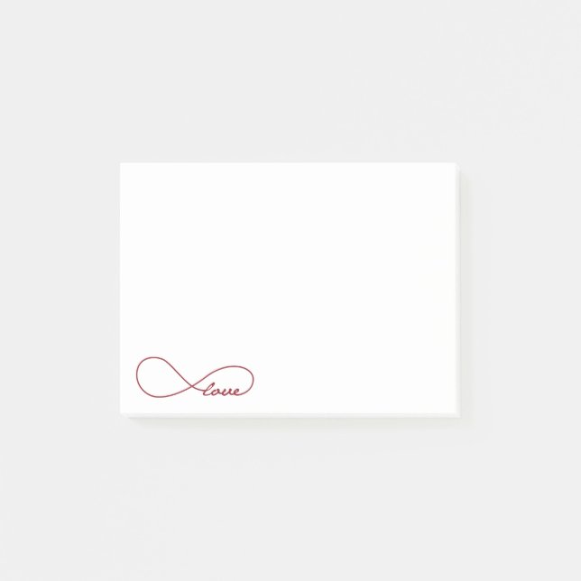 Red Love Infinity PostIt Notes (Front)