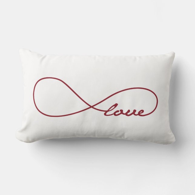 Red Love Infinity Throw Pillow (Front)