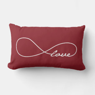 Red Love Infinity Throw Pillow