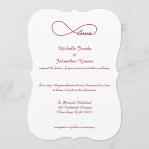 Red Love Infinity Wedding Invitations
