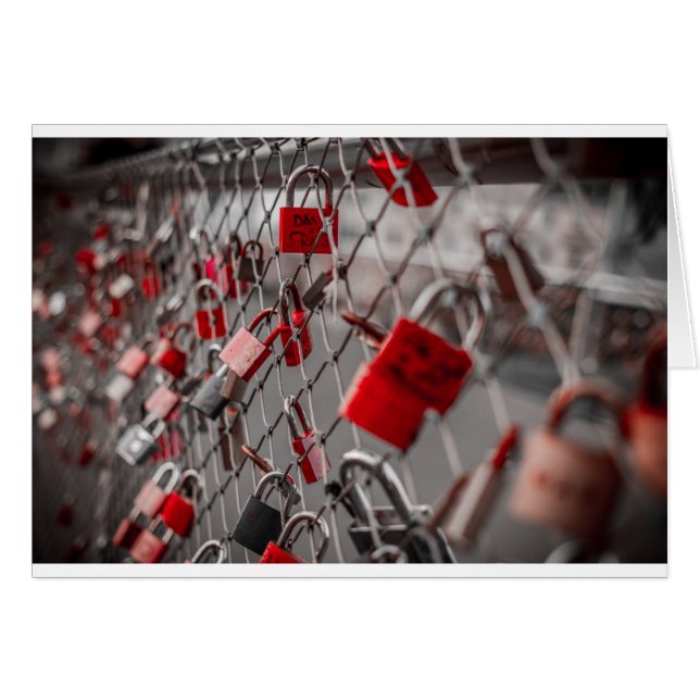 Red Love Padlocks (Front Horizontal)