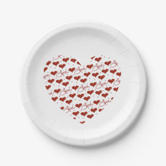 Red Love Party Plates
