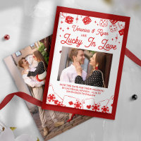 Red Lucky In Love Dice & Cards Wedding