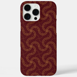 Red Luxurious Wavy Stripes Pattern iPhone 16 Pro Max Case