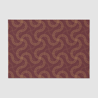 Red Luxurious Wavy Stripes Pattern Tissue Paper