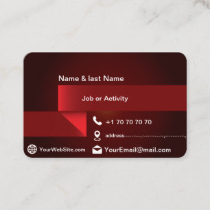Red luxury business card