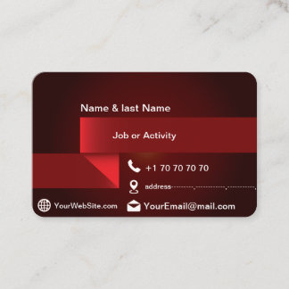 Red luxury business card