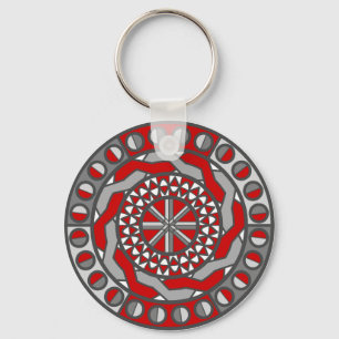 Red Machinery Keychain