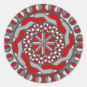 Red Machinery Sticker