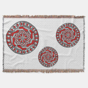 Red Machinery Throw Blanket