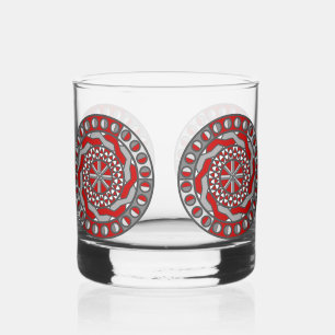 Red Machinery Whiskey Glass