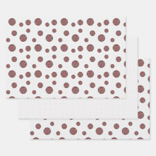 Red Machinery Wrapping Paper Set