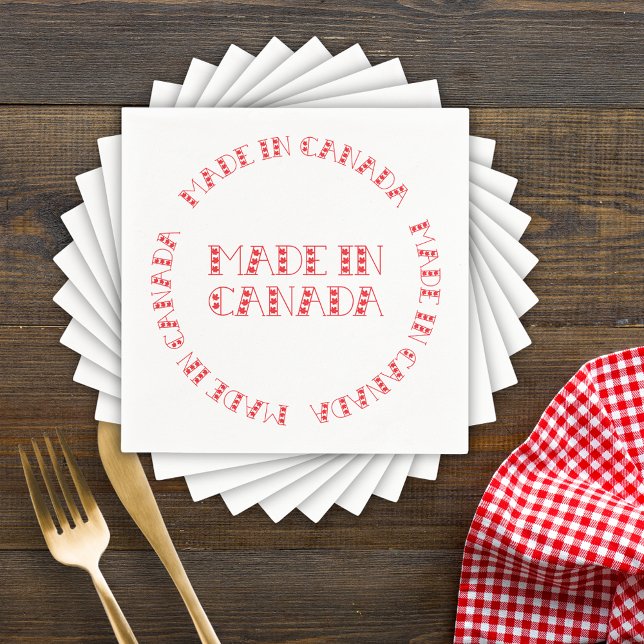 Red Made In Canada Napkin (Creator Uploaded)