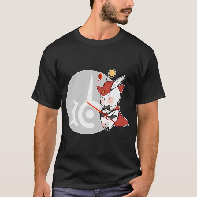 RED MAGE MOOGLE FFXIV T-Shirt (Front)
