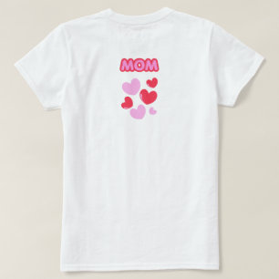 Red Magenta Hearts Mum WON YOUR HEART Party Basic T-Shirt