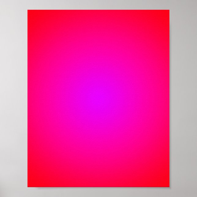 Red Magenta Radial Gradient 8x10 Poster (Front)