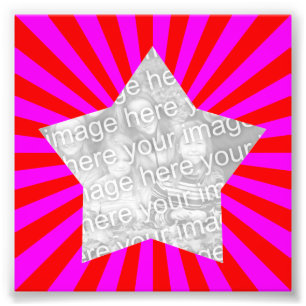 Red Magenta Starburst Frame Photo