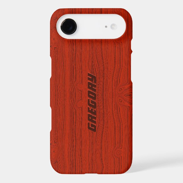 Red Mahogany Wood Grain Pattern Look Case-Mate Samsung Galaxy Case (Back)