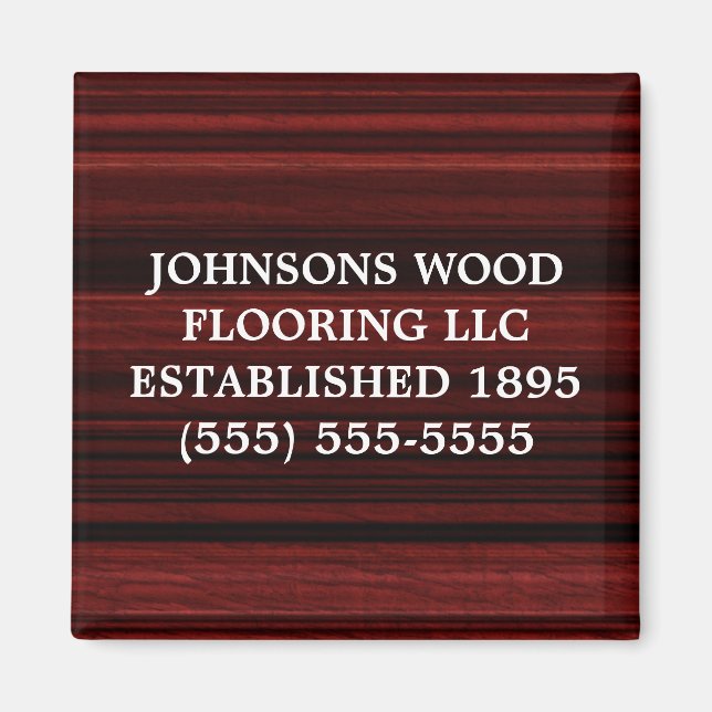 Red Mahogany Wood Magnet (Front)