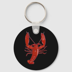 Red Maine Lobster Clic Design Nautical Boating Key Ring