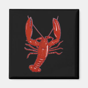 Red Maine Lobster Clic Design Nautical Boating Magnet