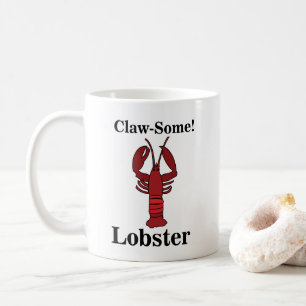 Red Maine Lobster Seafood Coastal Beach Coffee Mug