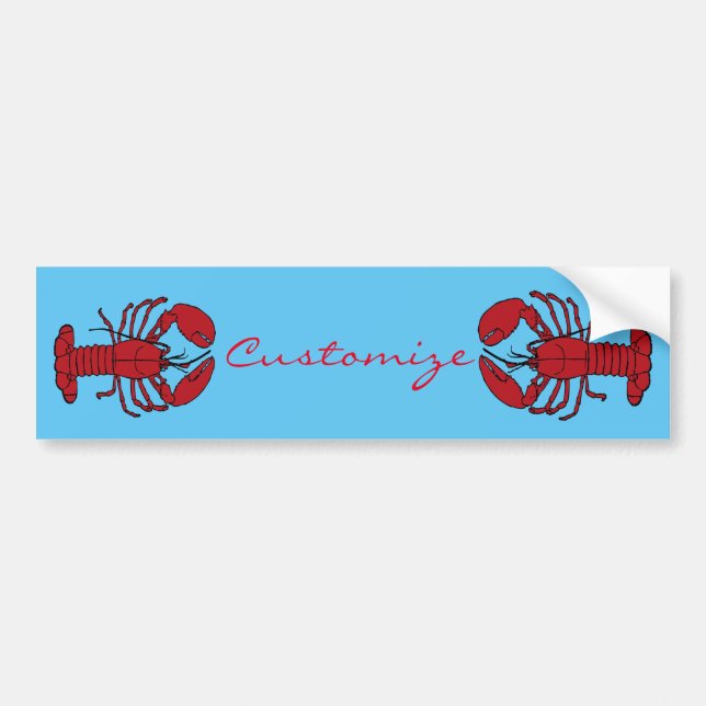 Red Maine Lobster Thunder_Cove Bumper Sticker (Front)