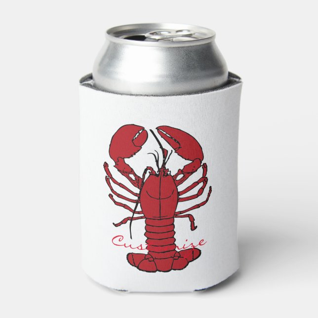 Red Maine Lobster Thunder_Cove Can Cooler (Can Front)