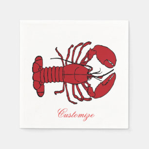 Red Maine Lobster Thunder_Cove Napkin