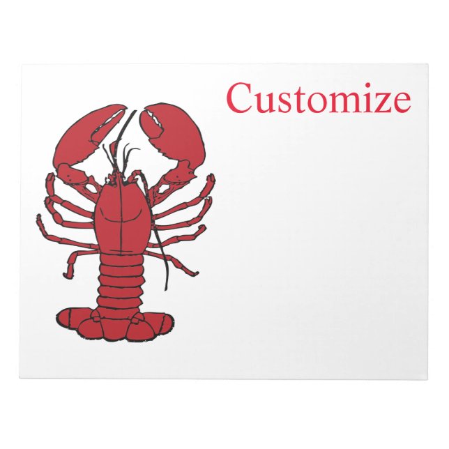 Red Maine Lobster Thunder_Cove  Notepad (Front)