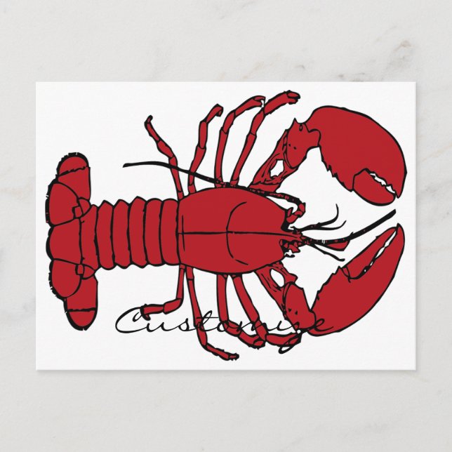 Red Maine Lobster Thunder_Cove Postcard (Front)