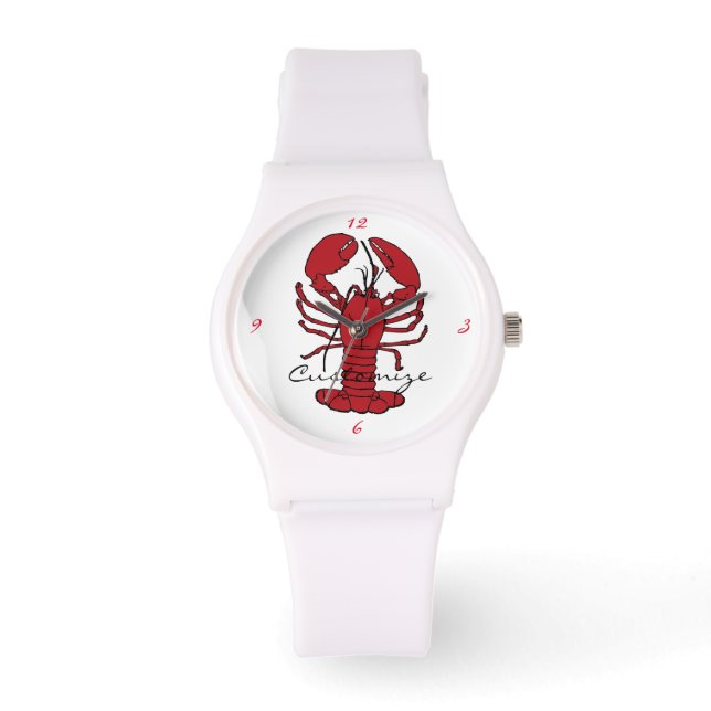 Red Maine Lobster Thunder_Cove Watch (Front)