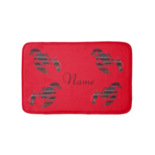 Red Maine Lobsters Thunder_Cove Bath Mat