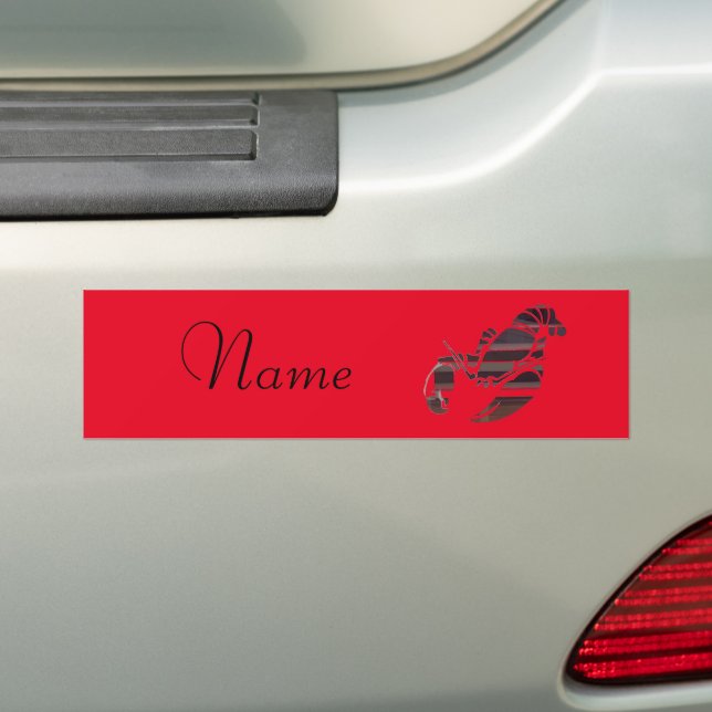 Red Maine Lobsters Thunder_Cove Bumper Sticker (On Car)